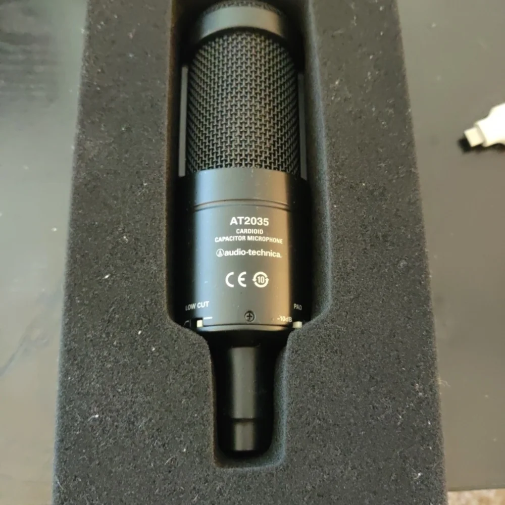 Audio Technica AT2035 Silver and Black Microphone